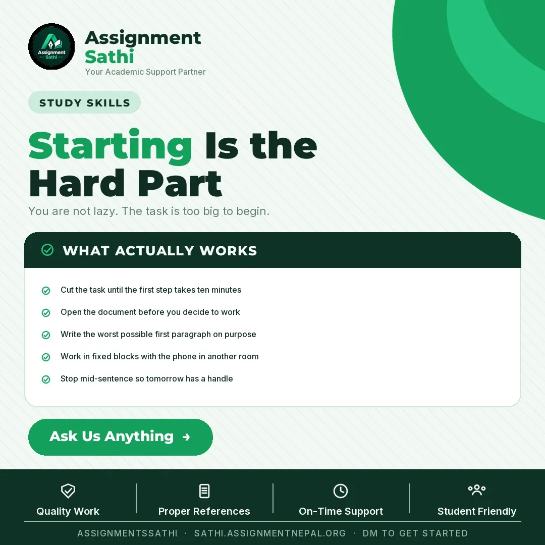Starting Is the Hard Part poster