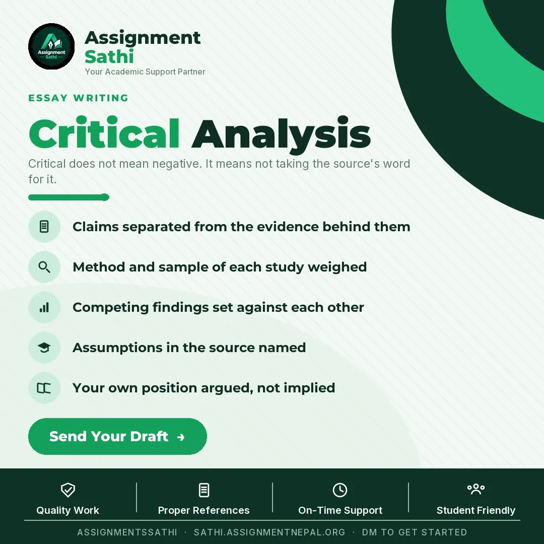 Critical Analysis poster