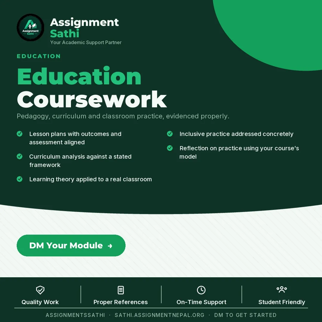 Education Coursework poster