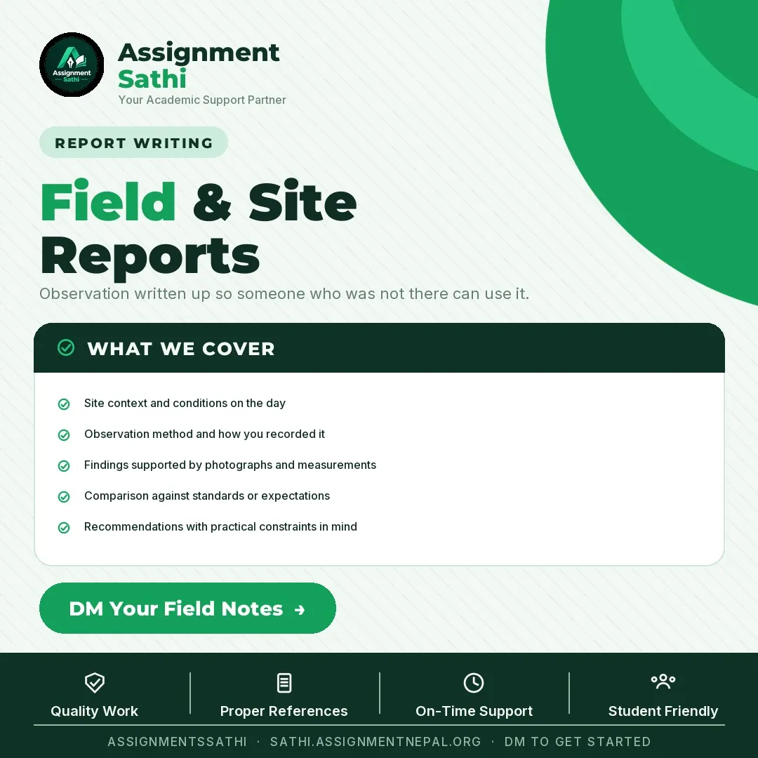 Field & Site Reports poster