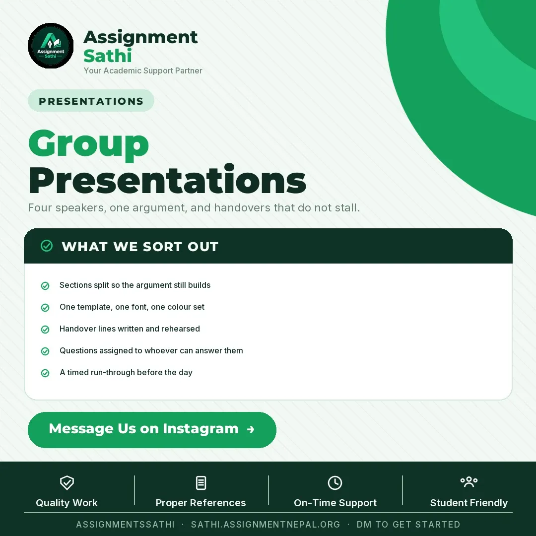 Group Presentations poster