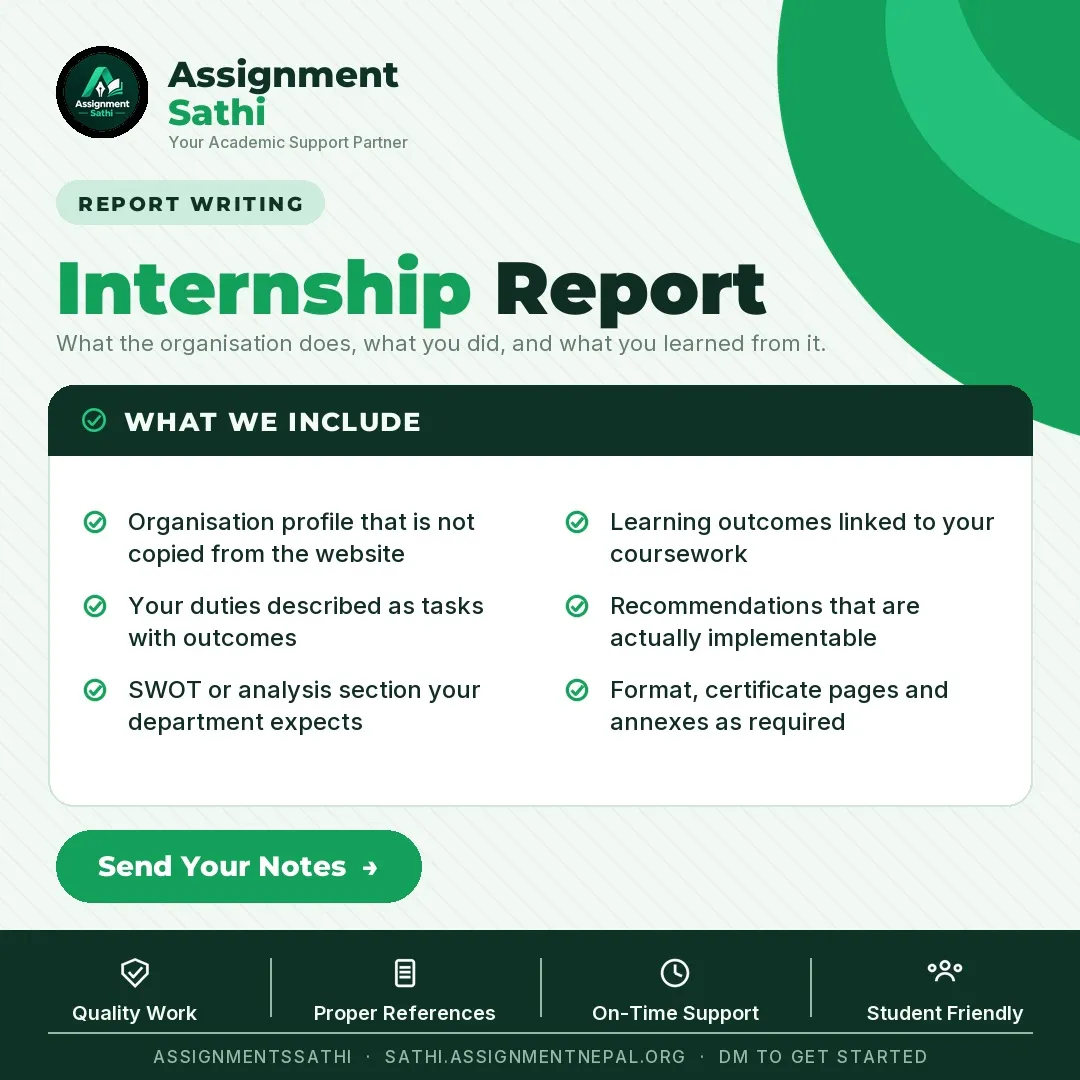 Internship Report poster