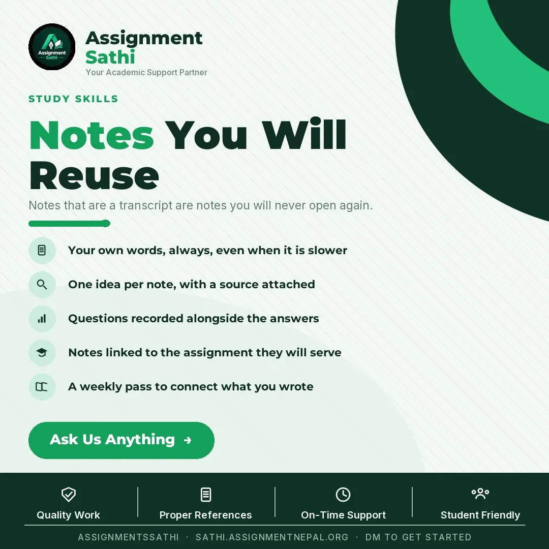 Notes You Will Reuse poster