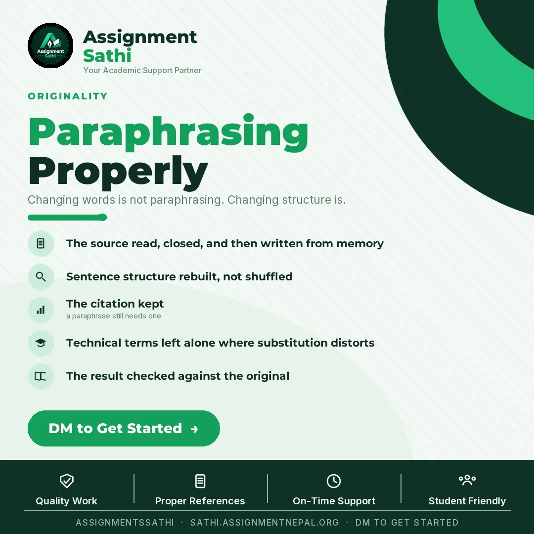 Paraphrasing Properly poster