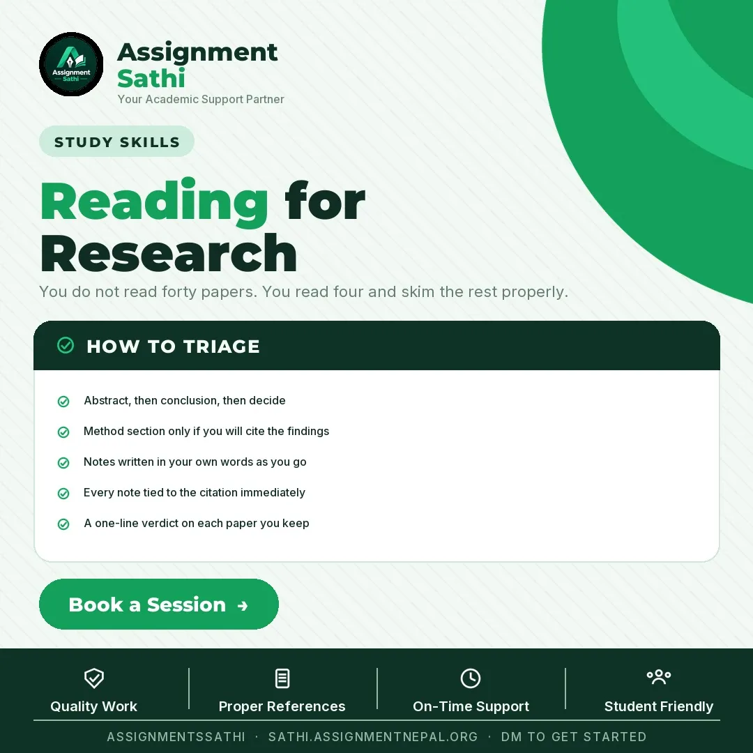 Reading for Research poster