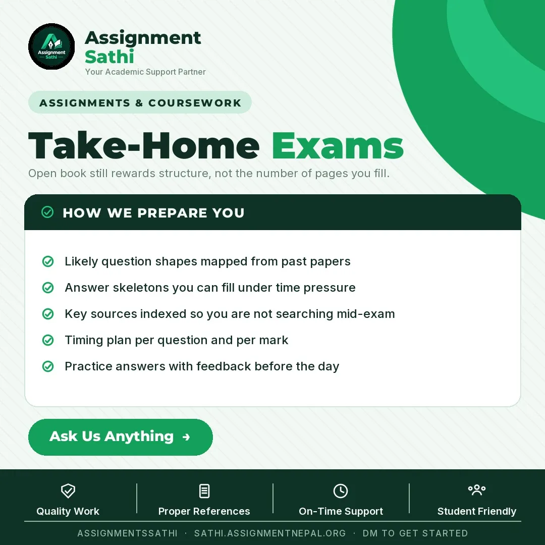 Take-Home Exams poster